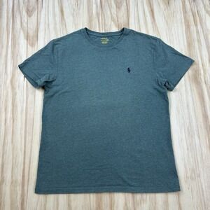 Polo Ralph Lauren Men's Medium Green Short‎ Sleeve Crew Neck T Shirt Cotton Tee
